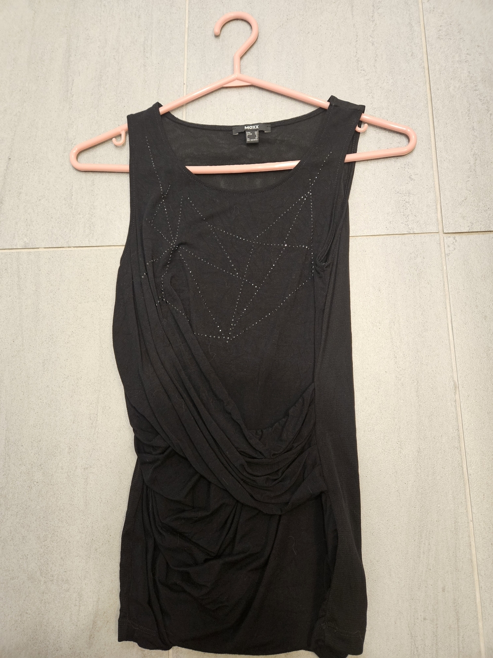 Mexx Sleeveless Draped Sheer-backed Top